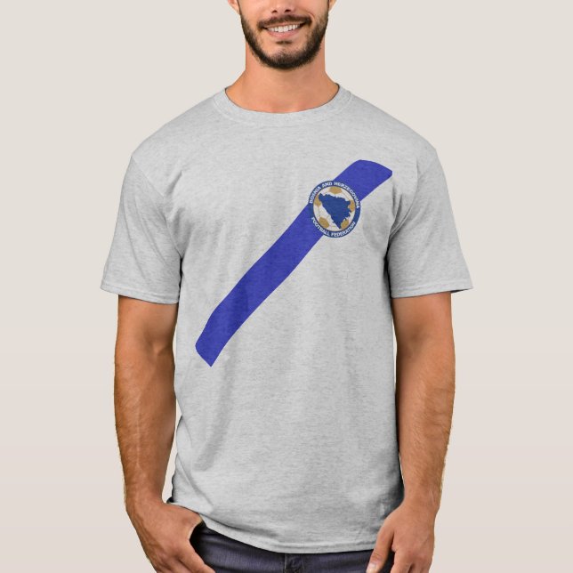 Patriotisk BiH T-tröja Jersey - Dzeko 11 Tee Shirt (Framsida)