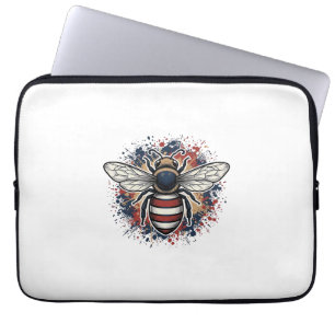 Patriotisk Bihandritad Graveringsvektordesign_1 Laptop Fodral