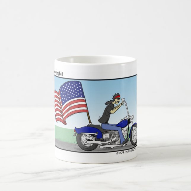Patriotisk bikermugg kaffemugg (Center)
