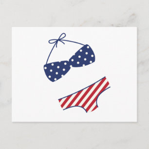 Patriotisk Bikini Vykort