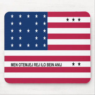 Patriotisk Bikiniatollen Flagga Musmattor