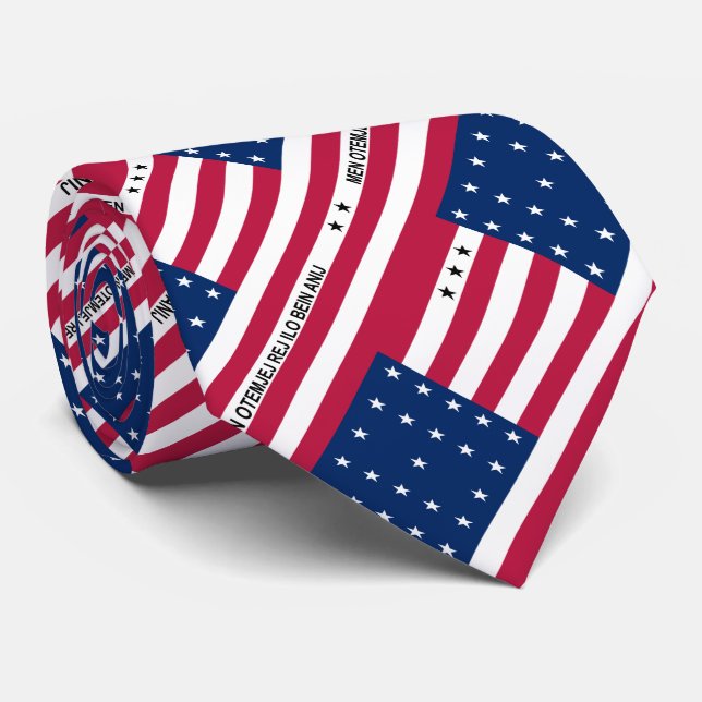 Patriotisk Bikiniatollen Flagga Nacke Tie Slips (Rullad)