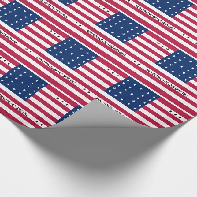 Patriotisk Bikiniatollen Flagga Presentpapper (Hörn)