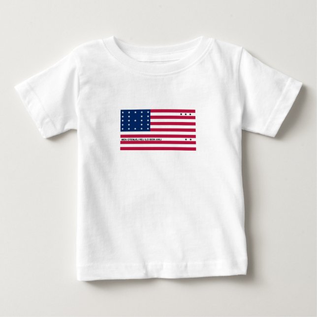 Patriotisk Bikiniatollen-flagga T Shirt (Framsida)