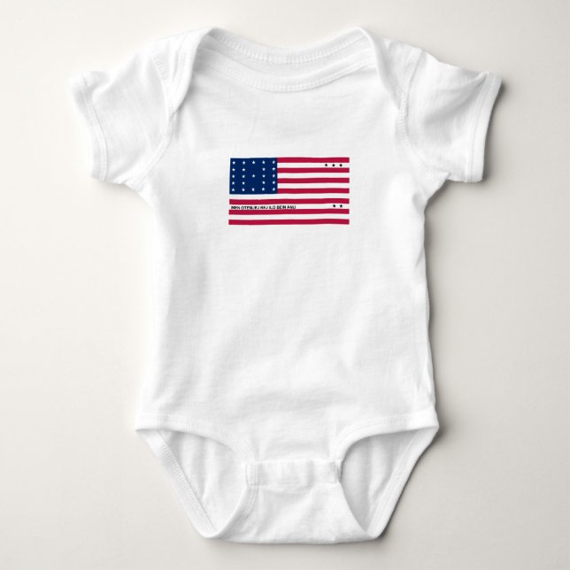Patriotisk Bikiniatollen-flagga T Shirt (Framsida)
