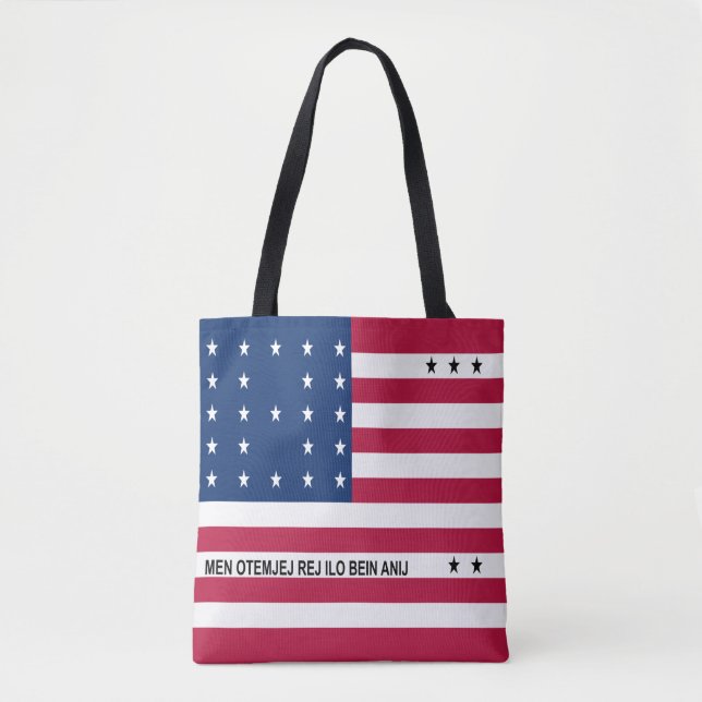 Patriotisk Bikiniatollen Flagga Toteväska Tygkasse (Framsida)