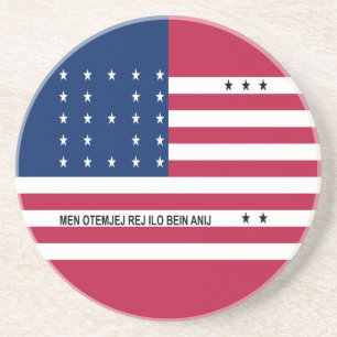 Patriotisk Bikiniatollen Flagga Underlägg
