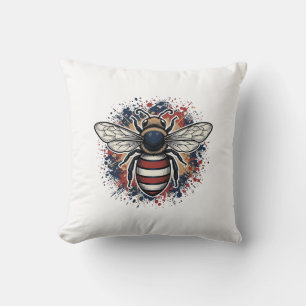 Patriotisk Bina Vintage Gravyr Vektor Design_1 Kudde