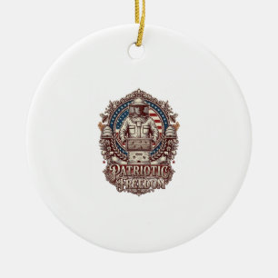 Patriotisk biodlares vektor grafisk t-shirt julgransprydnad keramik