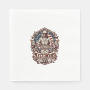 Patriotisk biodlares vektor grafisk t-shirt pappersservett
