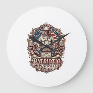 Patriotisk biodlares vektor grafisk t-shirt stor klocka