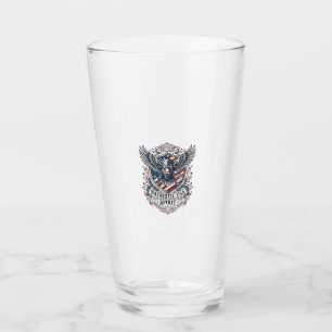 Patriotisk Bisonörn Vapen Djur Hybrid Patriotisk Glaskopp