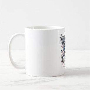 Patriotisk Bisonörn Vapen Djur Hybrid Patriotisk Kaffemugg