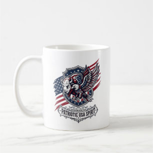 Patriotisk Bisonörn Vapen Djur Hybrid Patriotism Kaffemugg