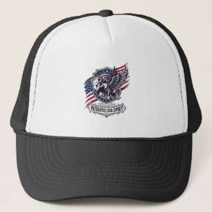 Patriotisk Bisonörn Vapen Djur Hybrid Patriotism Keps