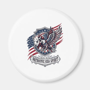 Patriotisk Bisonörn Vapen Djur Hybrid Patriotism Magnet