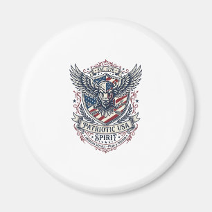 Patriotisk Bisonörn Vapen Djur Hybrid Patriotism Magnet