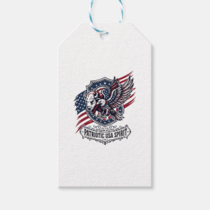 Patriotisk Bisonörn Vapen Djur Hybrid Patriotism Presentetikett