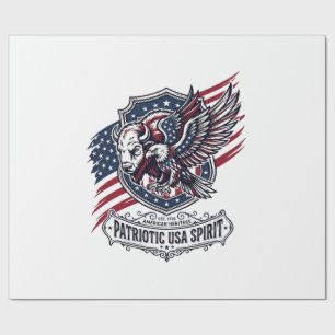 Patriotisk Bisonörn Vapen Djur Hybrid Patriotism Presentpapper