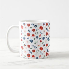 Patriotisk blomkrukka | Amerikansk sommarstuga Kaffemugg