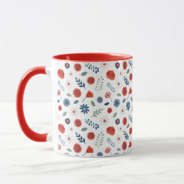 Patriotisk blomkrukka | Sommar Americana Stuga Mugg