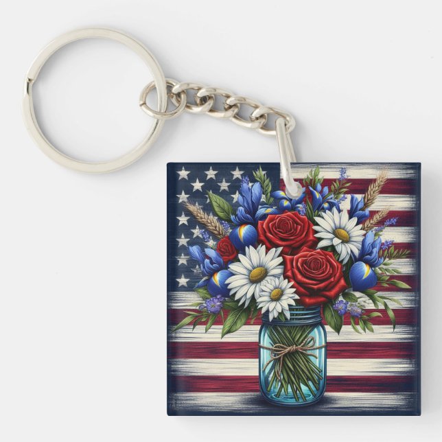 Patriotisk, blommigt, plågad amerikan (Framsidan)