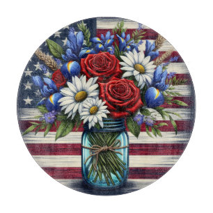 Patriotisk, blommigt, plågad amerikan