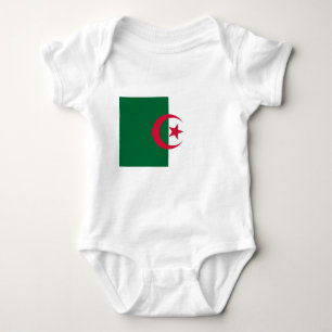 Patriotisk bodydräkt baby med flagga Algeriet T Shirt