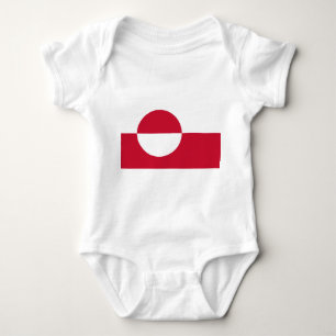 Patriotisk bodydräkt baby med flagga Grönland T Shirt