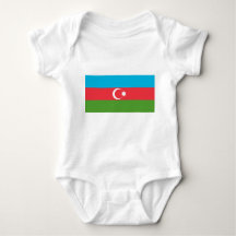 Patriotisk bodykosti baby med flagga av Azerbajdzj