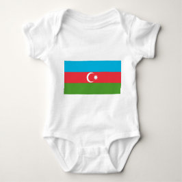 Patriotisk bodykosti baby med flagga av Azerbajdzj T Shirt
