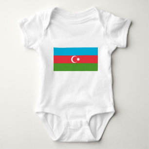 Patriotisk bodykosti baby med flagga av Azerbajdzj T Shirt
