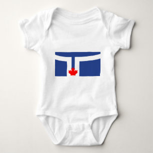 Patriotisk bodykosti baby med flagga av Toronto T Shirt
