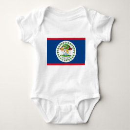 Patriotisk bodykosti baby med flagga Belize T Shirt