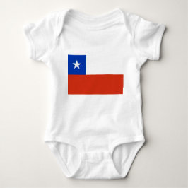 Patriotisk bodykosti baby med flagga Chile T Shirt
