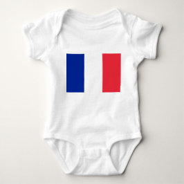 Patriotisk bodykosti baby med flagga Frankrike T Shirt
