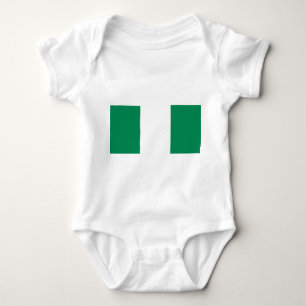 Patriotisk bodykosti baby med flagga Nigeria T Shirt