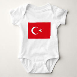 Patriotisk bodykosti baby med flagga Turkiet T Shirt