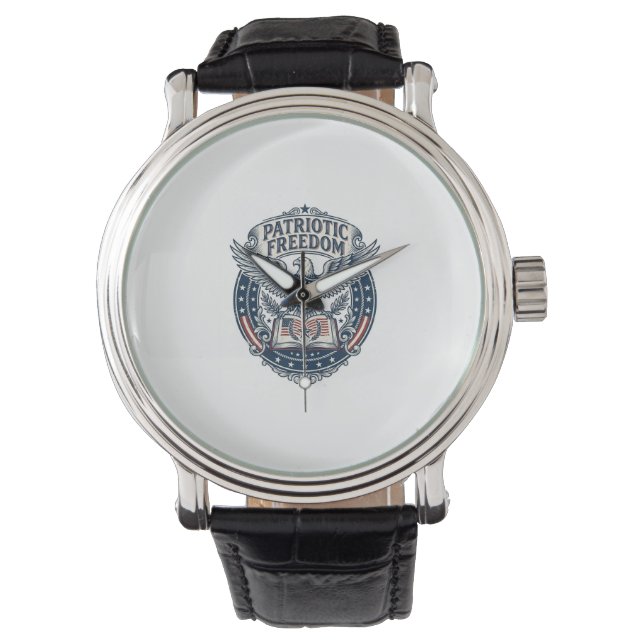 Patriotisk bokklubb Vector Graphic T-shirt (2) Armbandsur (Framsida)