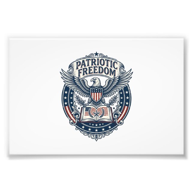 Patriotisk bokklubb Vector Graphic T-shirt (2) Fototryck (Framsidan)