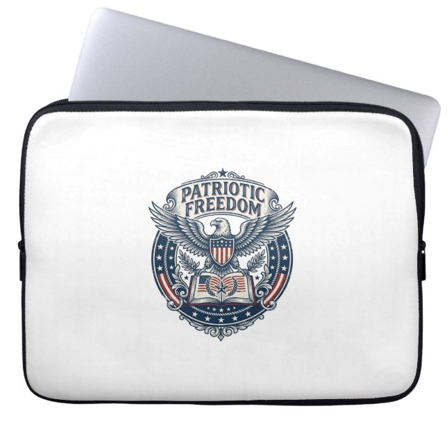 Patriotisk bokklubb Vector Graphic T-shirt (2) Laptop Fodral (Framsidan)