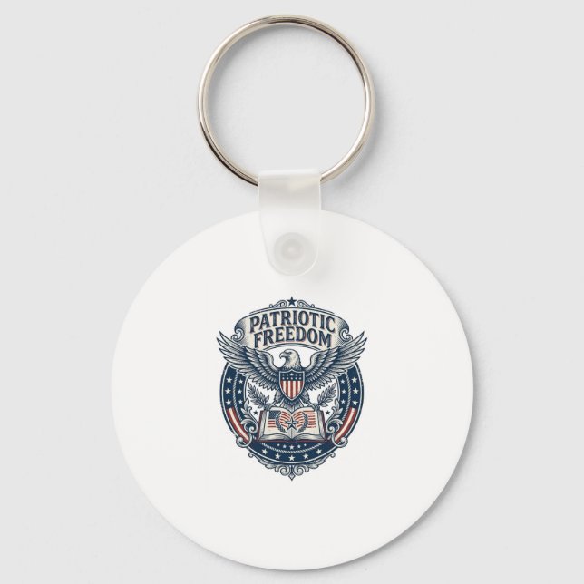 Patriotisk bokklubb Vector Graphic T-shirt (2) Nyckelring (Framsida)