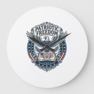 Patriotisk bokklubb Vector Graphic T-shirt (2) Stor Klocka