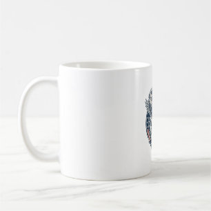 Patriotisk bokklubb vektor grafisk t-shirt (2) kaffemugg