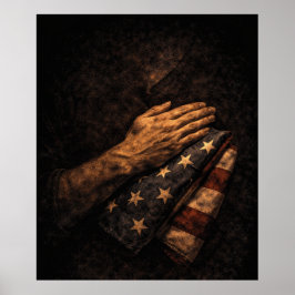 Patriotisk bön Vintage Poster