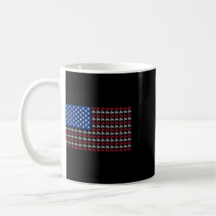 Patriotisk bonde 4 juli amerikansk flagga Usa Tra Kaffemugg