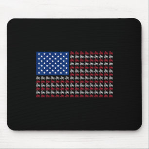 Patriotisk bonde 4 juli amerikansk flagga Usa Tra Musmatta
