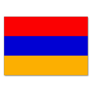 Patriotisk bordskort med Armeniens flagga