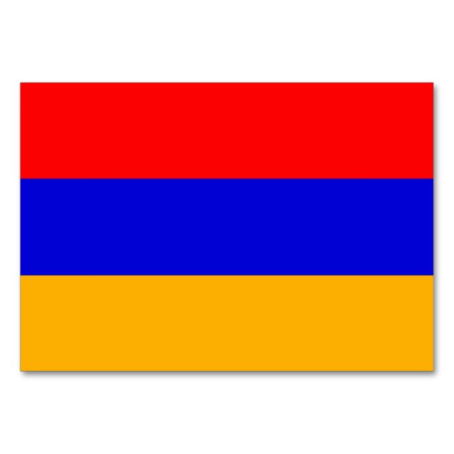 Patriotisk bordskort med Armeniens flagga (Framsidan)