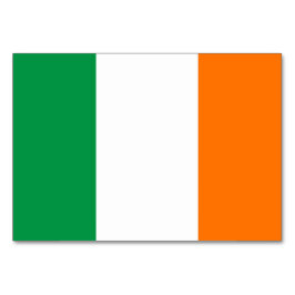 Patriotisk bordskort med Irlands flagga